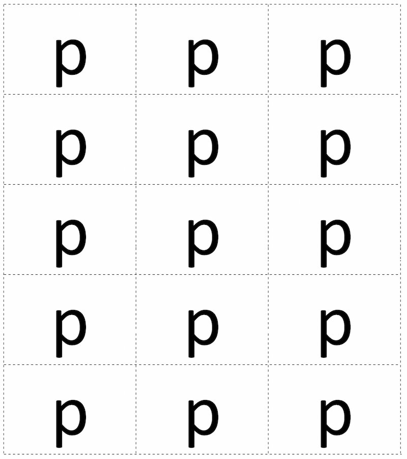Recortes de la letra P