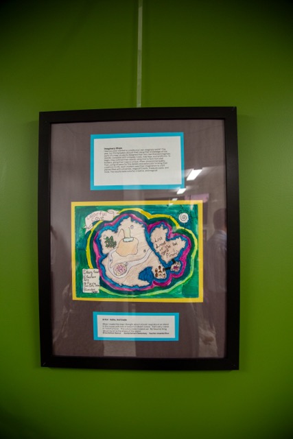 Colorful drawing of a map.