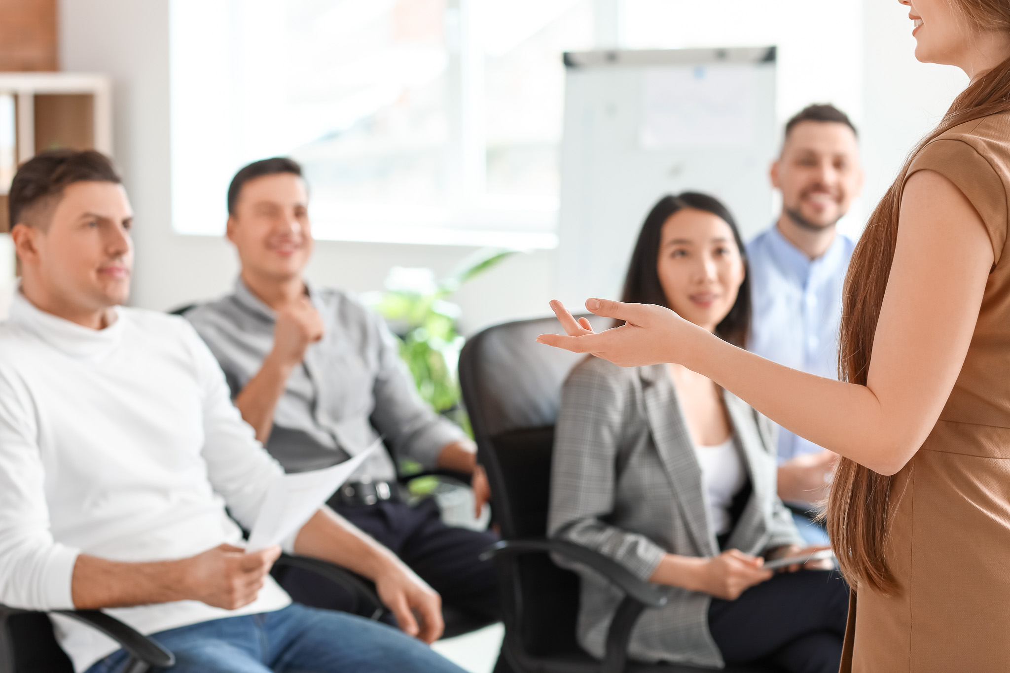 People talking in a meeting