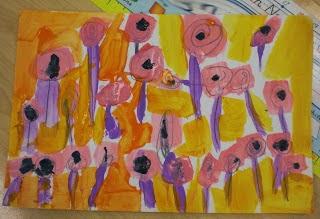 watercolor painting of flowers