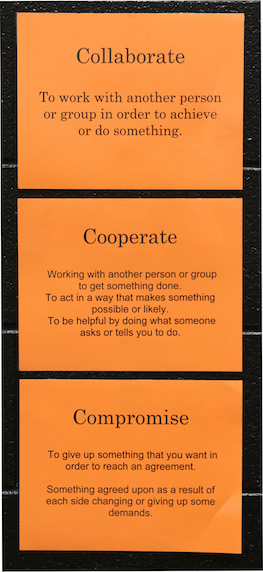 Collaborate, Cooperate, and Compromise