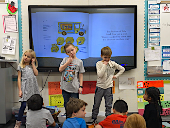 Students presenting to class