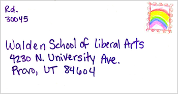 hand addressed envelope