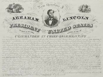 Emancipation Proclamation Broadside