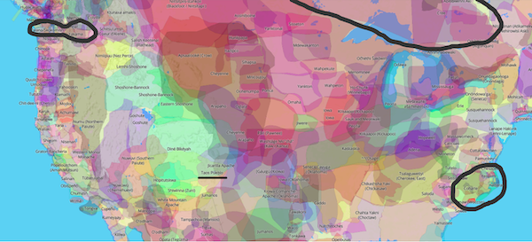 Map of Native Tribes