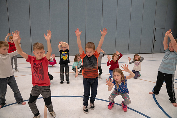 Students falling with air resistance