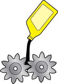 picture of gears with lubrication