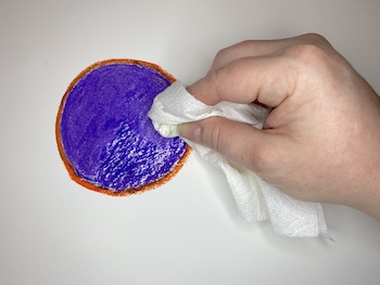 Blending purple circle.