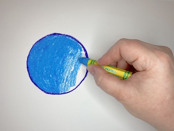 Coloring blue circle.