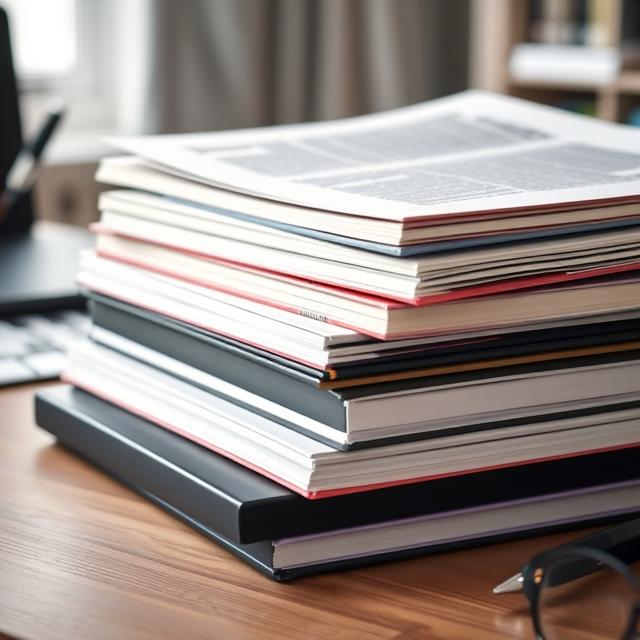 books on a table