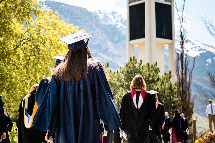 A student at graduation