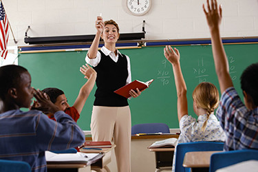 woman teaching a class