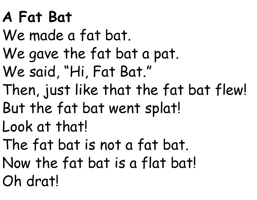 A Fat Bat Target Text