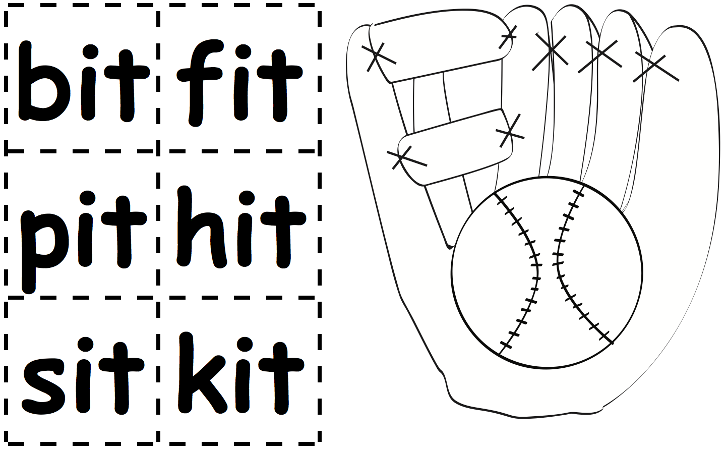 baseball-mitt-graphic-and-it-word-cards