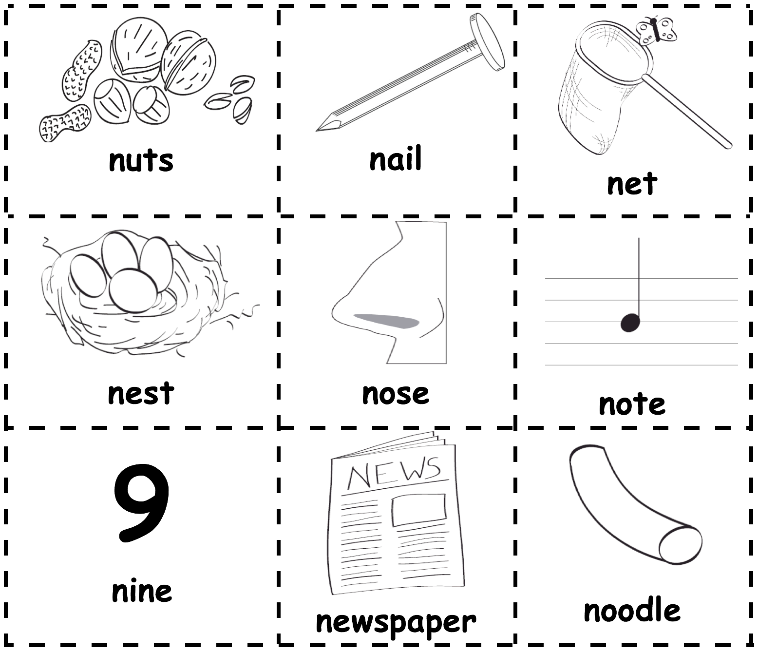 N Picture Word Cards