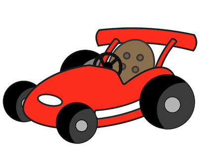 Rev the Red Race Car