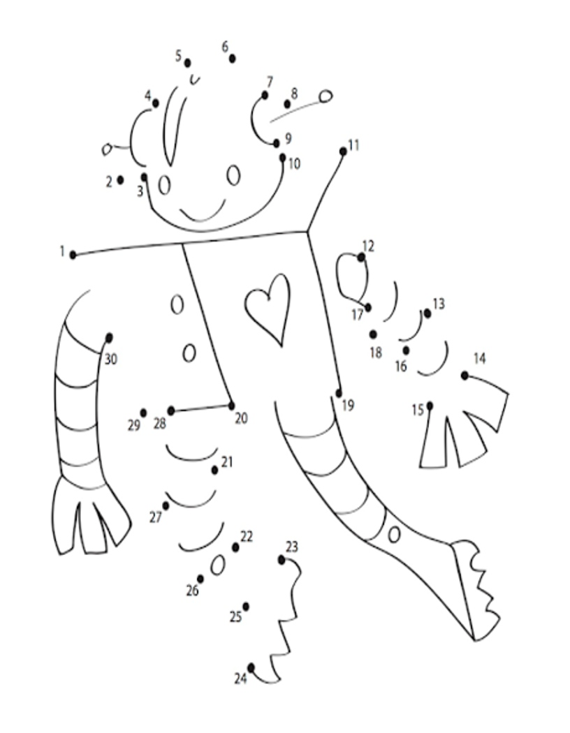 Robot dot to dot  Free Printable Coloring Pages