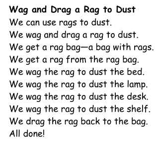 wag and drag a rag to dust text