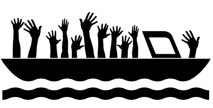 Waving on a Boat