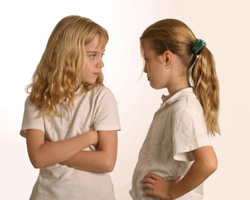 two girls arguing