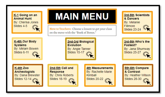Main menu
