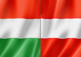 Hungary and Austria flag