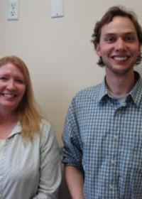 Man and woman smiling